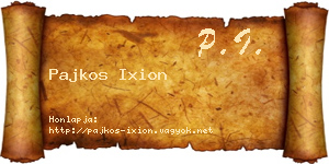 Pajkos Ixion névjegykártya